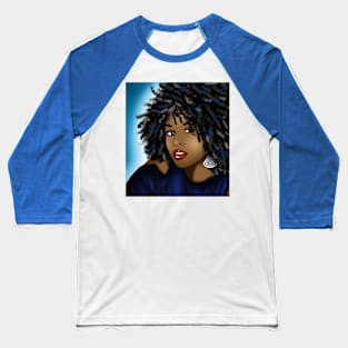 black woman digital art drawing Baseball T-Shirt